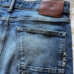 Scotch & Soda Amsterdam Blauw denim skim jeans 33 x 32